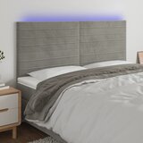  LED uzglavlje svjetlosivo 160x5x118/128 cm baršunasto | shoptok.hr