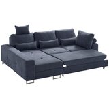 Hom`in sedežna garnitura, gladka tkanina temno siva | Shoptok.si