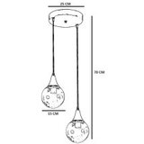 Opviq afra 2 li tepsili siyah beyaz Camlı Sarkıt blackwhite chandelier | ePonuda.com