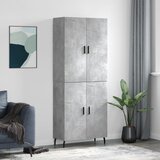 vidaXL Visoka komoda siva betona 69 5x34x180 cm od konstruiranog drva | shoptok.hr