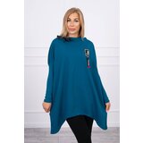 Kesi Oversize sweatshirt with asymmetrical sides marine Cene