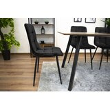  Set od 3 KARA baršunastih stolica u crnoj boji | shoptok.hr
