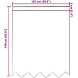  Čipkasta zavjesa sa zavjesama Bijelo 150 x 160 cm Poliester | shoptok.hr