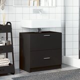 Ormarić za umivaonik crni 59 x 37 x 59 cm od konstruiranog drva | shoptok.hr