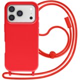 Avizar Ovitek za iPhone 17 Pro Max Soft Touch z vrvico za okoli vratu, Rdeča, (5000189830) | Shoptok.si