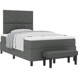  Krevet s opruga kutije Tamno siva 120 x 190 cm tkanina | shoptok.hr