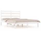 The Living Store Posteljni okvir bel iz trdne borovine 140x190 cm - Posteljni Okvir, (21524047) | Shoptok.si
