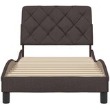 vidaXL Okvir za krevet bez madraca tamnosmeđi 90 x 190 cm od tkanine | shoptok.hr