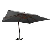 The Living Store Previsni senčnik z lesenim drogom 400x300 cm antracit - Previsni Senčnik, (21750754) | Shoptok.si