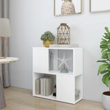 The Living Store Knjižna omara bela 60x24x63 cm iverna plošča - Knjižna Omara, (21431547) Cene