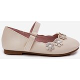 EVENTO Children's Ballet Flats With Flowers Beige Landgia | Shoptok.si