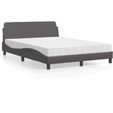  Krevet s madracem Dover sivi 120 x 200 cm od umjetne kože | shoptok.hr
