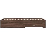  Okvir za krevet s uzglavljem smeđa boja hrasta 100x200cm drveni | shoptok.hr