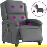 Maison Chic Električni masažni naslanjač - Relax naslanjač sivo umetno usnje, (22134223) | Shoptok.si
