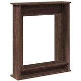vidaXL Okvir za kamin rjavi hrast 75x20x87,5 cm inženirski les | Shoptok.si