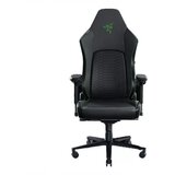 Razer Iskur V2 - Gaming Chair with Built-In Lumbar Support - Black with green sign cene