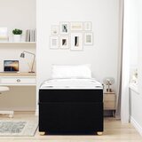  Krevetna konstrukcija s madracem Crna 80 x 200 cm tkanina | shoptok.hr