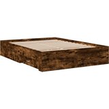 vidaXL Posteljni okvir s predali dimljen hrast 120x190 cm inž. les, (21111879) Cene