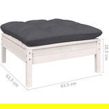 Vrtna sedežna garnitura 12-delna z blazinami bela borovina, (20954837) | Shoptok.si