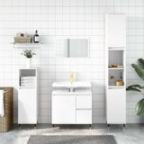 Maison Chic Kopalniška omarica - Kopalniški kabinet visok sijaj bela 65x30x190 cm inženirski les, (21794483) | Shoptok.si
