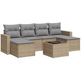  7-dijelni set vrtnih sofa od poliratana s jastucima bež | shoptok.hr