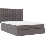 vidaXL otomanski okvir kreveta s madracem sivi 140x200cm umjetna koža | shoptok.hr