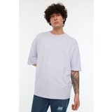Trendyol Lilac Men's Basic 100% Cotton Crew Neck Oversized Short Sleeved T-Shirt Cene