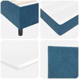  s opruga kutije s uzglavljem Plava 90 x 200 cm Baršun | shoptok.hr