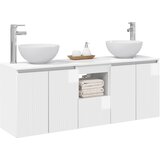  Set ormarića za kupaonicu 3 kom. Bijela visokog sjaja 49,5 x 35 x 63 cm | shoptok.hr