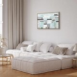  Slika - Colorful Town (1 Part) Wide 90x60 U prirodnom drvenom okviru | shoptok.hr