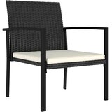  5-dijelni vrtni blagovaonski set od poliratana crni | Eponuda.com