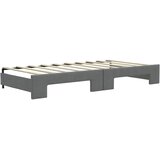  Dnevni krevet na razvlačenje tamnosivi 100x190 cm od tkanine | shoptok.hr