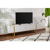 Hanah home Hanah Kućna TV komoda Serenity, 180x50x29.5cm, Bijelo-zlatna | Eponuda.ba
