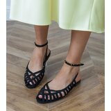 Gemre Black flat closed women's sandals Katers | ePonuda.com