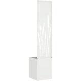 vidaXL Vrtni Sadič s Dekorativnom Pločom Bijela 32 x 140 cm | shoptok.hr