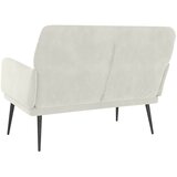  Klupa krem 108 x 79 x 79 cm baršunasta | Eponuda.com