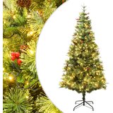  Osvijetljeno božićno drvce sa šiškama zeleno 120 cm PVC i PE | shoptok.hr