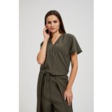 Moodo Women's neckline blouse - olive green | Eponuda.ba