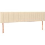  Box spring postelja z vzmetnico krem 200x200 cm blago, (20896504) | Shoptok.si