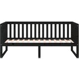 Dnevna postelja črna 90x190 cm trdna borovina, (21073750) | Shoptok.si