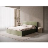 Micadoni Zelena oblazinjena zakonska postelja s prostorom za shranjevanje/brez vzglavja z letvenim dnom 160x200 cm Susan – | Shoptok.si