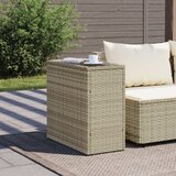  Vrtni stol sa staklenom pločom 58x27,5x55 cm od poliratana | Eponuda.com