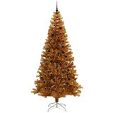 vidaXL Božićno drvce s 300 LED svjetlima s stalakom Zlatno 240 cm PET | shoptok.hr