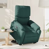 Maison Chic Naslanjač - Relax naslanjač s funkcijo vstajanja temno zeleno blago, (22040321) | Shoptok.si