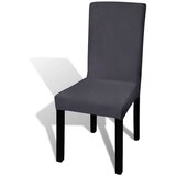 vidaXL Ravne raztegljive prevleke za stole 4 kosi antracitne | Shoptok.si