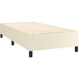 Krevet s oprugama i madracem krem 90 x 190 cm od umjetne kože | shoptok.hr