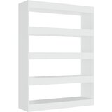 Furnova Knjižna omara/pregrada visok sijaj bela 100x30x135 cm, (21933382) | Shoptok.si