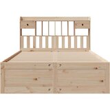 vidaXL Krevet s regalom za knjige bez madraca 140x190 cm od borovine | shoptok.hr
