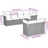 7-dijelni set vrtnih sofa od poliratana s jastucima bež | shoptok.hr