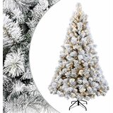 Umjetno božićno drvce s nogom 180 cm 300 LED lampica - Bijela 180 cm s LED svjetlima | shoptok.hr